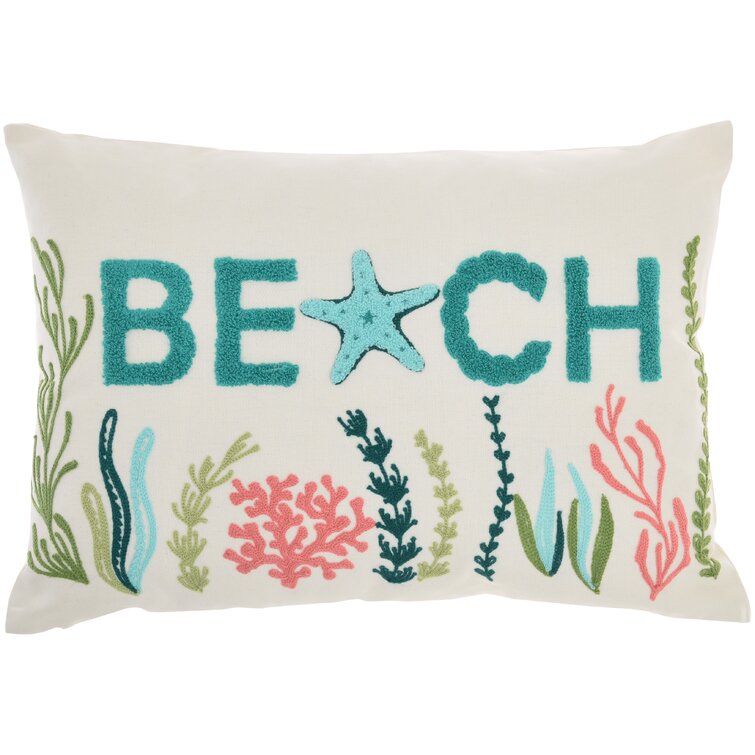 Beach themed throw store pillows